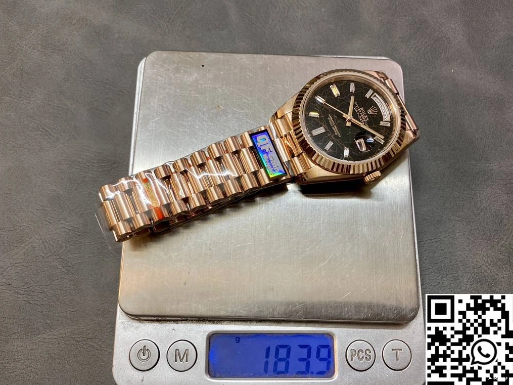 Dial Black M228235-0045 Diamond Factory Day Rolex Gold v5 Rose Date QF Hourmarker Steel Tungsten 0216